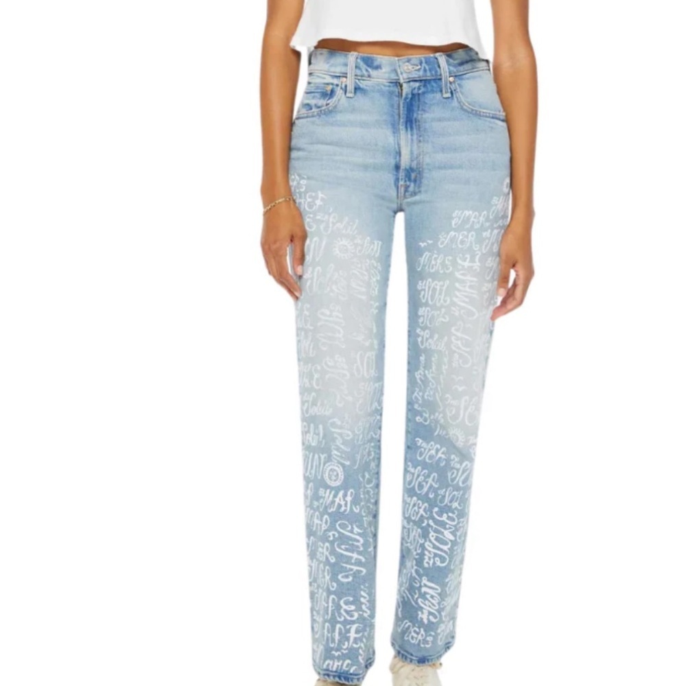 MOTHER The Rambler Zip Hover The Sun And The Sea Jeans Size 31 - Picture 2 of 15